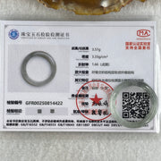 Type A Natural Grey Wuji with Lavender Piao Hua Jadeite Ring 3.52g 5.3. by 3.4mm US 9.2 HK 20.4 ( Close to Perfect ) - Huangs Jadeite and Jewelry Pte Ltd