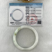 Natural Type A Faint Green Faint Lavender Jadeite Bangle 30.71g Inner Diameter 51.5mm 9.0 by 7.0mm (Very Very Slight Internal Lines) - Huangs Jadeite and Jewelry Pte Ltd