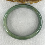Type A Natural Oily Green Jadeite Oval Bangle 38.02g Inner Diameter 57.8mm 13.0 by 6.1mm (Very Slight Internal Lines) - Huangs Jadeite and Jewelry Pte Ltd