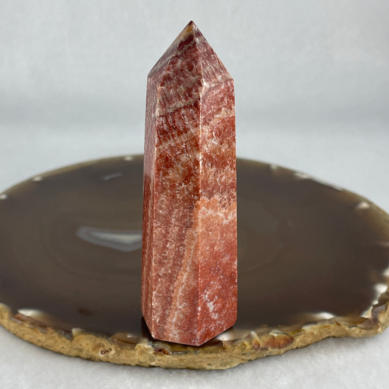 Natural Red Jasper Mini Tower Display 95.22g 29.0 by 25.3 by 86.4mm - Huangs Jadeite and Jewelry Pte Ltd