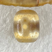 Natural Powerful Tibetan Old Oily Agate 3 Eyes Dzi Bead Heavenly Master (Tian Zhu) 三眼天诛 2.68g 13.9 by 13.9 by 10.9mm - Huangs Jadeite and Jewelry Pte Ltd