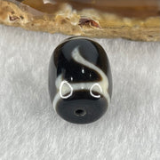 Natural Powerful Tibetan Old Oily Green Tara Dzi Bead Heavenly Master (Tian Zhu) 绿度母天珠 4.86g 17.3 by 13.1mm - Huangs Jadeite and Jewelry Pte Ltd