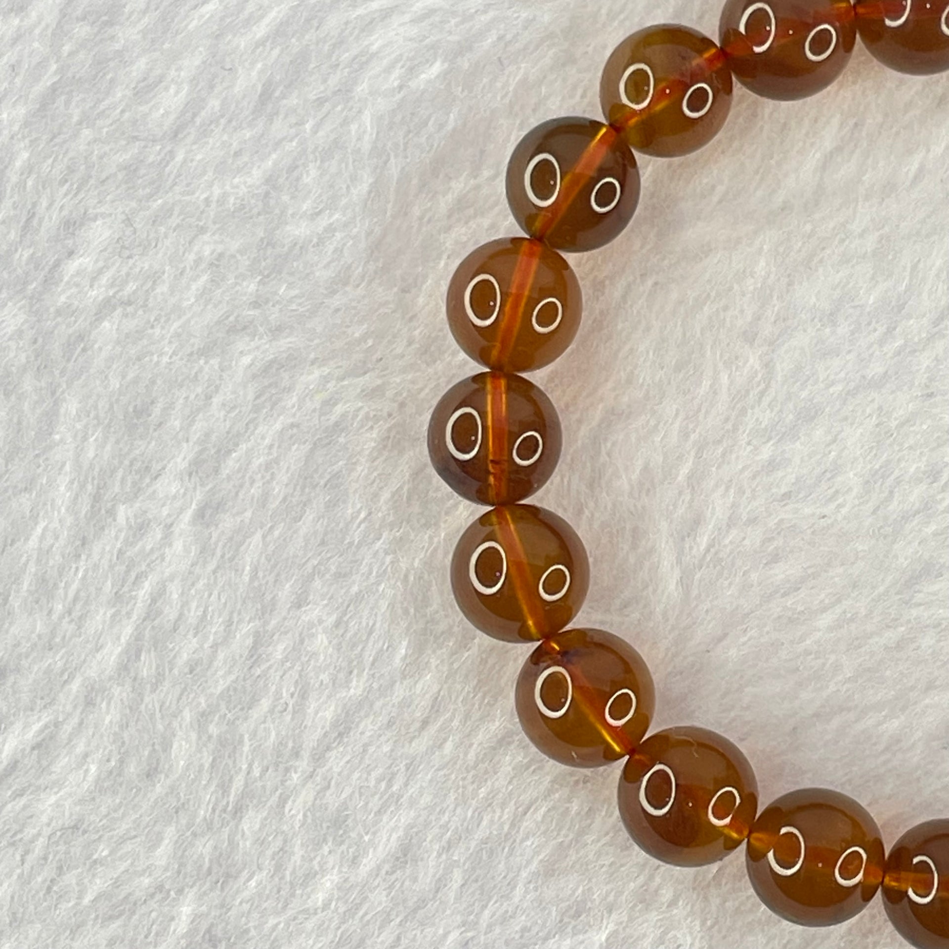 Natural Purple Honey Amber Beads Bracelet 天然紫蜜琥珀手链 6.00g 15cm 7.9mm 23 Beads - Huangs Jadeite and Jewelry Pte Ltd