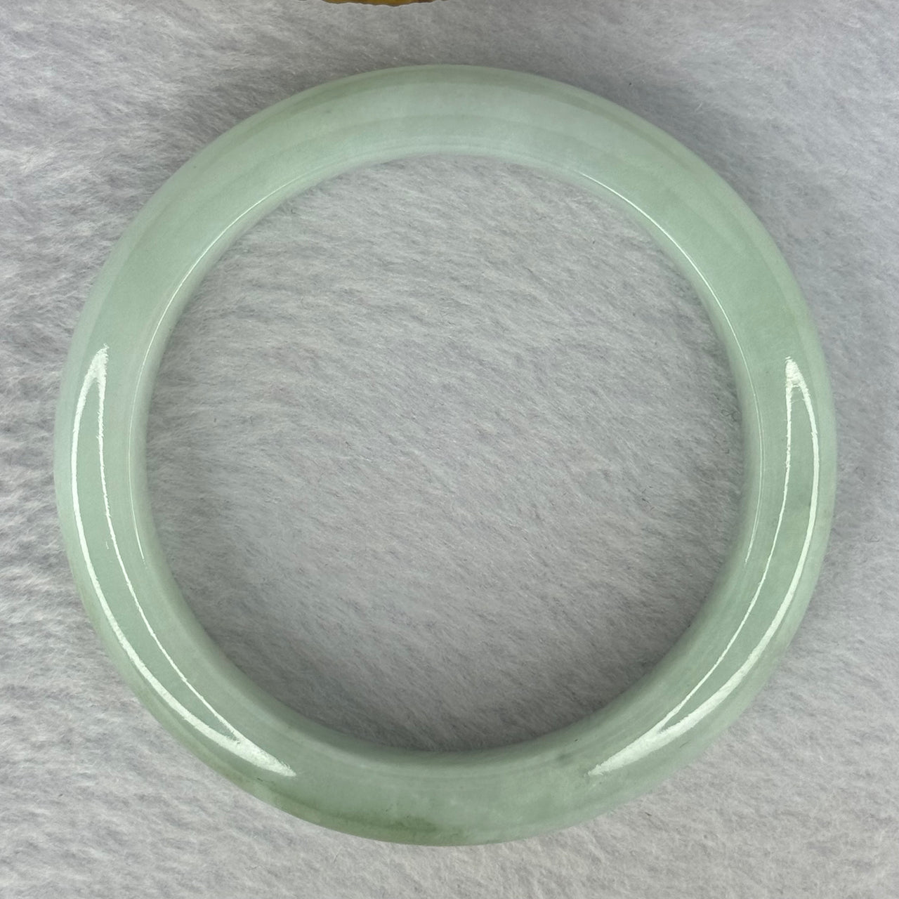 Type A Light Green Jadeite Bangle Internal Diameter 57.2mm 67.19g 14.0 by 8.9mm (Slight Internal Line) - Huangs Jadeite and Jewelry Pte Ltd