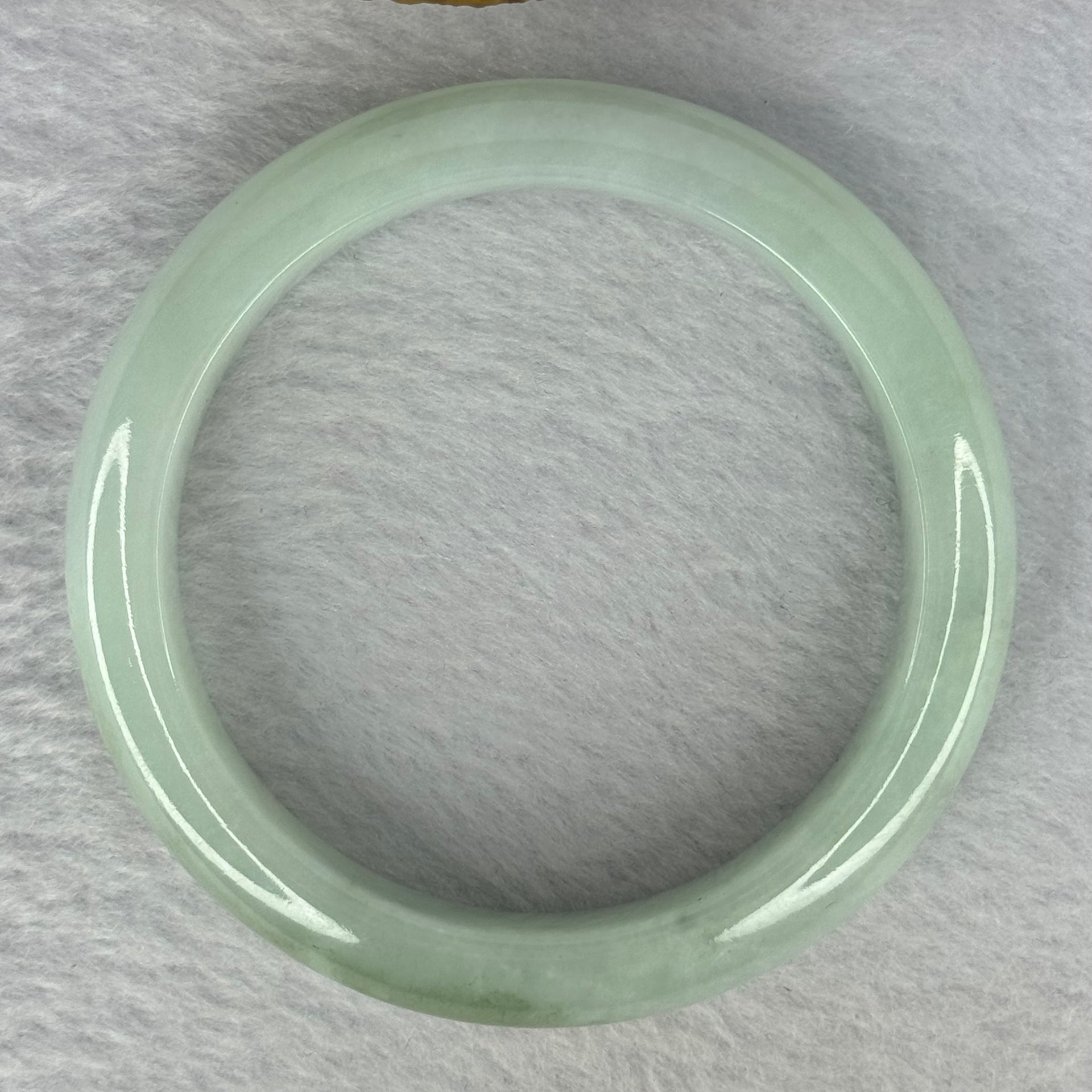 Type A Light Green Jadeite Bangle Internal Diameter 57.2mm 67.19g 14.0 by 8.9mm (Slight Internal Line) - Huangs Jadeite and Jewelry Pte Ltd