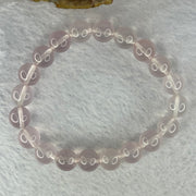 Natural Rose Quartz Beads Bracelet 天然玫瑰石英珠手链t 29.77g 17.5cm 10.3mm 20 Beads - Huangs Jadeite and Jewelry Pte Ltd
