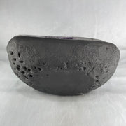 Natural Deep Intense Purple Amethyst Cave with Wooden Stand 5,981.0g 225.0 by 160.0 by 260.0mm - Huangs Jadeite and Jewelry Pte Ltd