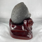 Natural Amethyst Cave with Wooden Stand 4,155.5g 190.0 by 160.0 by 195.0mm - Huangs Jadeite and Jewelry Pte Ltd