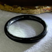 Type A Black Grey Wuji Jadeite Baby Bangle 14.30g Internal Diameter 40.7mm 6.3 by 6.4mm - Huangs Jadeite and Jewelry Pte Ltd