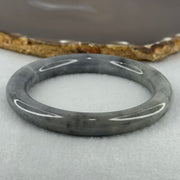 Type A Grey Piao Hua Jadeite Bangle Internal Diameter 57.8mm 52.77g 10.0 by 9.9mm (Very slight Internal Line) - Huangs Jadeite and Jewelry Pte Ltd