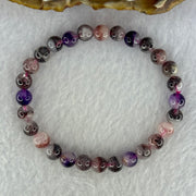 Natural Super 7 Beads Bracelet 11.54g 16cm 6.8mm 28 Beads - Huangs Jadeite and Jewelry Pte Ltd