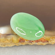 Type A Blueish Green to Faint Green Jadeite Oval Cabouchon Stone For Setting 2.01g 16.1 by 11.4 by 5.8mm - Huangs Jadeite and Jewelry Pte Ltd