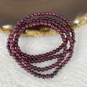 Natural Red Garnet Beads Necklace 12.12g 3.3mm 174 Beads - Huangs Jadeite and Jewelry Pte Ltd