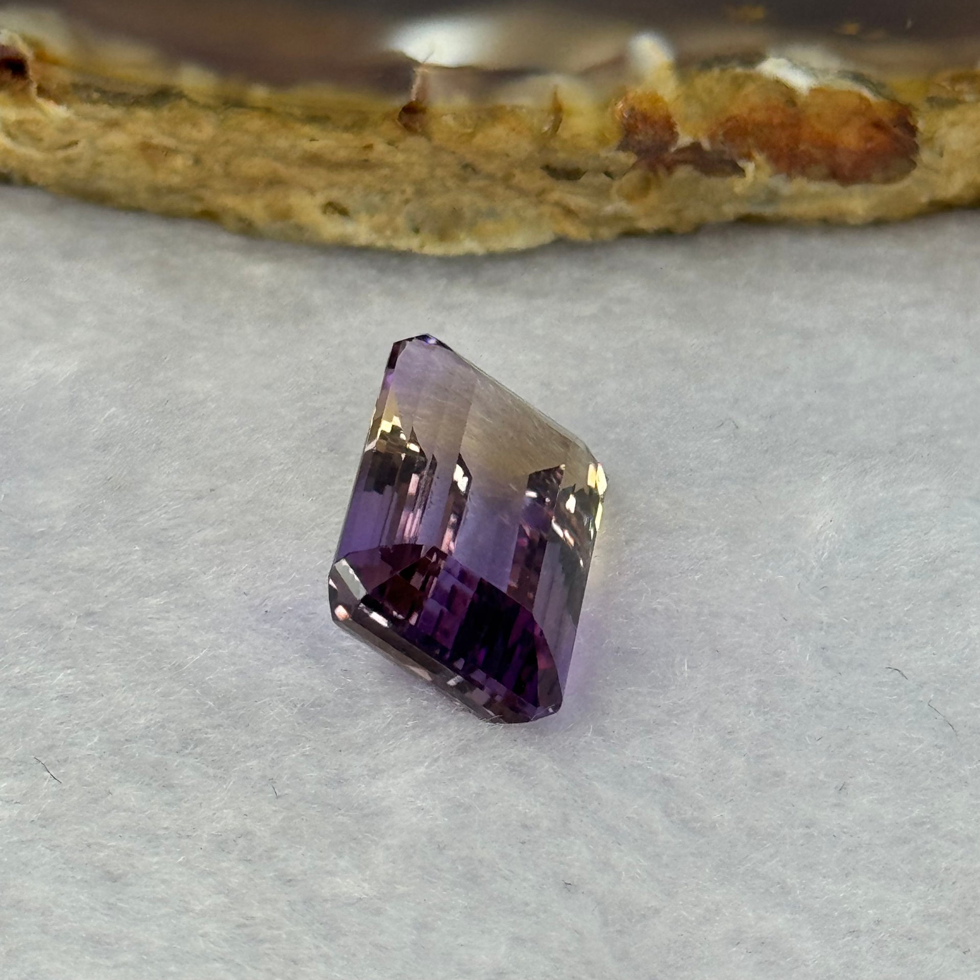 Natural Faceted Ametrine in Emerald Cut 10.46ct 17.4 by 10.8 by 7.3mm - Huangs Jadeite and Jewelry Pte Ltd