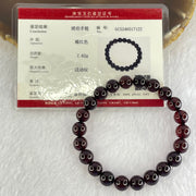 Natural Dark Blood Red Amber Beads Bracelet 天然血珀手链 7.62g 16cm 8.6mm 22 Beads - Huangs Jadeite and Jewelry Pte Ltd