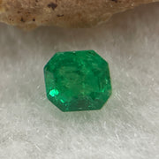 Natural Colombia Vivid Green Emerald (Beryl) Cut-Cornered Square Step cut 0.41ct 4.1 by 4.1 by 3.6mm - Huangs Jadeite and Jewelry Pte Ltd