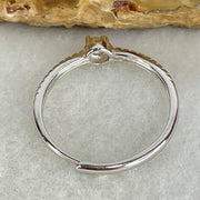 Type A Icy Lavender Cabochon Jadeite in S925 Sliver Ring (Adjustable Size) 1.06 2.5 by 1.5mm - Huangs Jadeite and Jewelry Pte Ltd