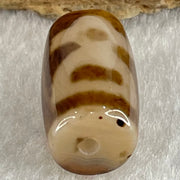 Natural Powerful Tibetan Old Oily Agate Double Cai Shen Dzi Bead Heavenly Master (Tian Zhu) 双财神长天珠 4.60g 19.4 by 11.6mm - Huangs Jadeite and Jewelry Pte Ltd