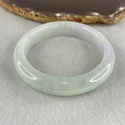 Type A Green Lavender Jadeite Bangle 54.20g Inner Diameter 54.5mm 12.5 by 8.5mm (Close to Perfect) - Huangs Jadeite and Jewelry Pte Ltd