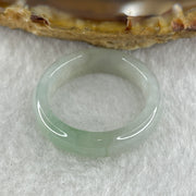 Type A Natural Faint Green Jadeite Ring 3.45g 5.5 by 3.3mm US 8.4 HK 18.5 (Slight Internal Line) - Huangs Jadeite and Jewelry Pte Ltd