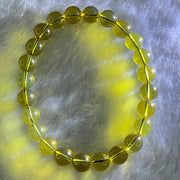 Natural Yellow Golden Amber Beads Bracelet 5.19g 15cm 7.4mm 24 Beads - Huangs Jadeite and Jewelry Pte Ltd