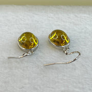 Natural Citrine Sliver Earrings Pair 2.44g 10.2 by 8.1 by 5.0mm - Huangs Jadeite and Jewelry Pte Ltd