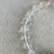Good Grade Natural White Phantom Quartz Beads Bracelet with Charm 26.36g 16.5cm 9.7mm 19 Beads - 9.1 by 8.1 by 2.0mm Charm - Huangs Jadeite and Jewelry Pte Ltd
