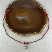 Natural Red Garnet Beads Necklace 11.43g 48cm 6.5mm 8Beads - 2.6mm 92Beads - Huangs Jadeite and Jewelry Pte Ltd