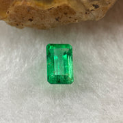 Natural Colombia Green Emerald (Beryl) Cut-Cornered Rectangular step cut 0.64ct 6.8 by 4.0 by 3.1mm - Huangs Jadeite and Jewelry Pte Ltd
