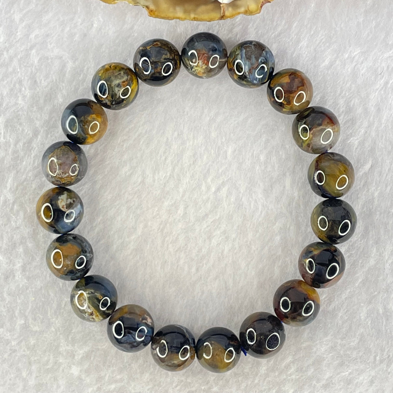 Good Grade Natural Petersite Beads Bracelet 31.46g 17cm 10.9mm 19 Beads - Huangs Jadeite and Jewelry Pte Ltd