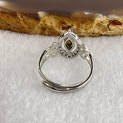 Natural Smoky Quartz with Crystals In S925 Sliver Ring (Adjustable Size) 1.89g 8.6 by 3.7mm - Huangs Jadeite and Jewelry Pte Ltd