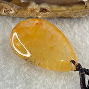 Natural Golden Rutilated Quartz Tear Drop Necklace 12.69g 32.5 by 20.6 by 10.5mm - Huangs Jadeite and Jewelry Pte Ltd