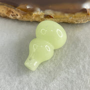 Natural Light Green Chalcedony Mini Hulu Display 4.69g 22.7 by 14.2mm - Huangs Jadeite and Jewelry Pte Ltd