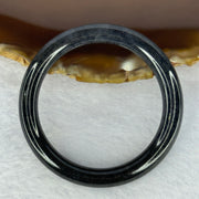Type A Black Grey Wuji Jadeite Baby Bangle 16.18g Internal Diameter 40.1mm 6.5 by 6.4mm - Huangs Jadeite and Jewelry Pte Ltd