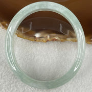 Type A Jelly Light Blueish Green Faint Lavender Jadeite Oval Bangle 36.71g Internal Diameter 54.4mm 11.8 by 6.7mm (Close to Perfect) - Huangs Jadeite and Jewelry Pte Ltd