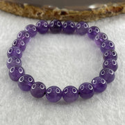 Natural Amethyst Quartz Beads Bracelet 16.03g 14cm 8.0mm 22 Beads - Huangs Jadeite and Jewelry Pte Ltd