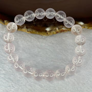 Natural Rose Quartz Beads Bracelet 天然玫瑰石英珠手链 29.28g 17.5cm 10.3mm 20 Beads - Huangs Jadeite and Jewelry Pte Ltd