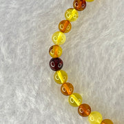 Natural Mixed Color Amber Beads Bracelet 2.52g 16.5cm 5.2mm 38 Beads - Huangs Jadeite and Jewelry Pte Ltd
