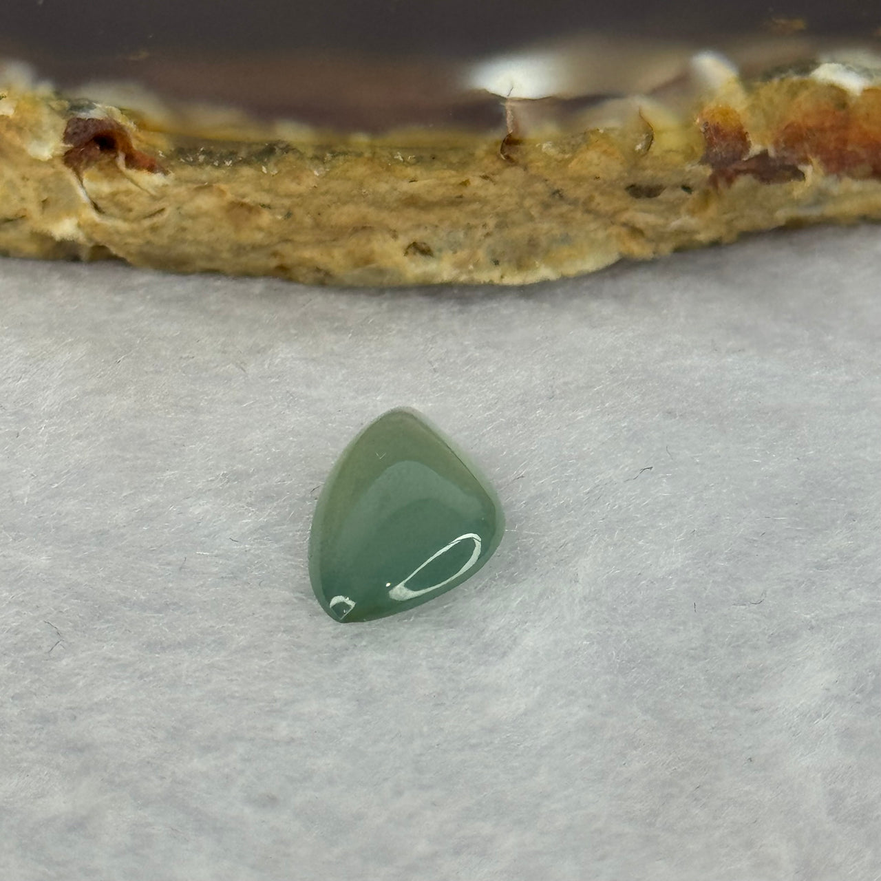 Type A ICY Blueish Green Jadeite Jade Stone For Setting 2.70ct 15.2 by 8.2 by 3.0mm - Huangs Jadeite and Jewelry Pte Ltd