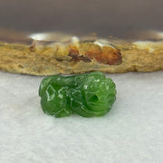 Natural Green Nephrite Pixiu Pendent 2.85g 17.9 by 11.4 by 9.6mm - Huangs Jadeite and Jewelry Pte Ltd