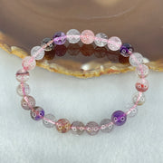 Above Average Grade Natural Super 7 Crystal Beads Bracelet 天然超级七水晶珠手链 14.99g 15cm 8.1mm 24 Beads - Huangs Jadeite and Jewelry Pte Ltd