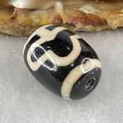 Natural Powerful Tibetan Old Oily Agate Double Bodhi Tree Dzi Bead Heavenly Master (Tian Zhu) 菩提树天珠 5.02g 17.7 by 13.6mm - Huangs Jadeite and Jewelry Pte Ltd