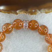 Special Good Grade Natural Reddish Copper Rutilated Quartz Beads Bracelet 36.42g 15cm 11.9mm 16Beads - Huangs Jadeite and Jewelry Pte Ltd