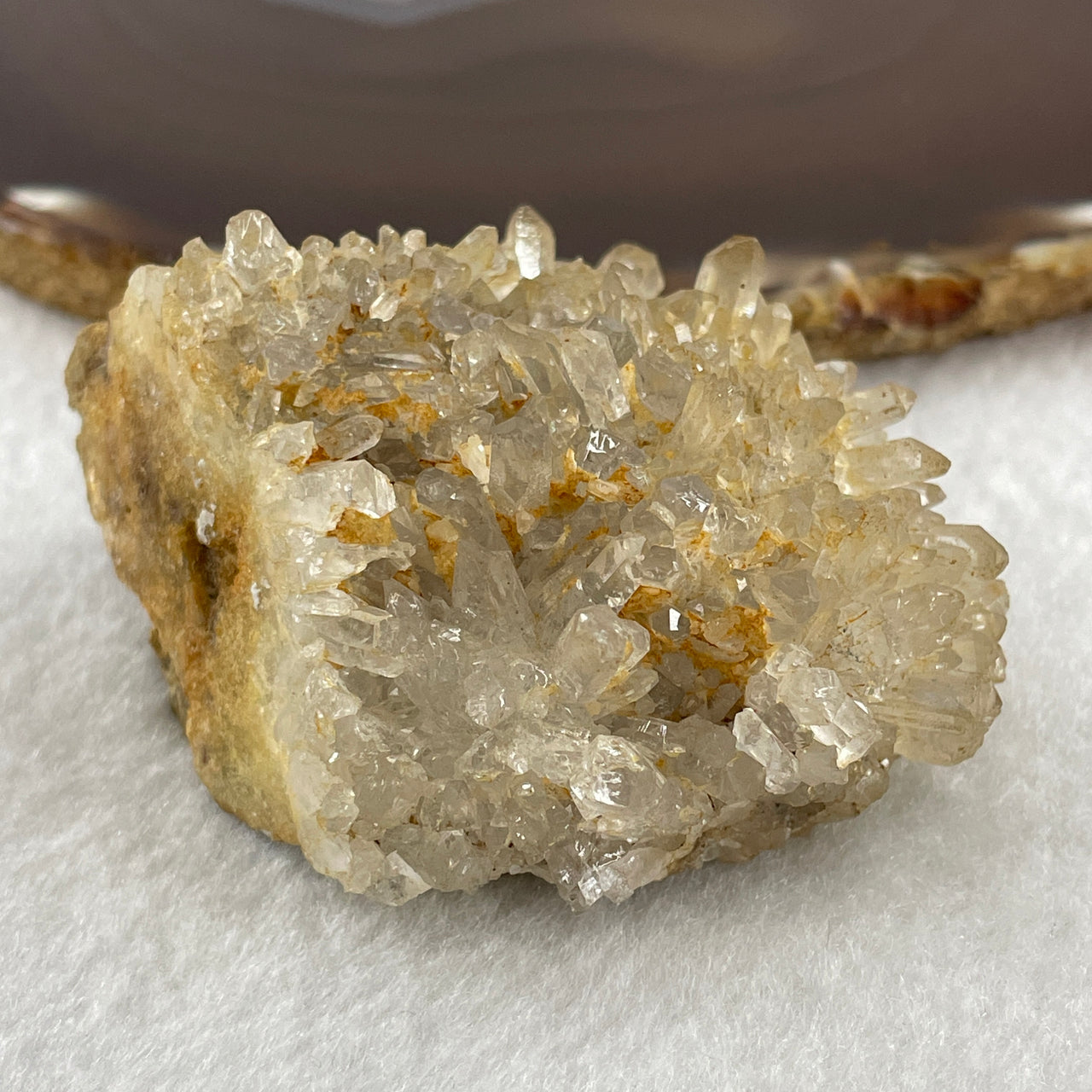 Natural Clear Quartz Crystal Cluster Display 107.3g 61.7 by 38.2 by 50.3mm