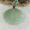 Type A Semi Icy Light Green Jadeite Guan Yin Pendant 24.18g 48.4 by 4.8mm - Huangs Jadeite and Jewelry Pte Ltd