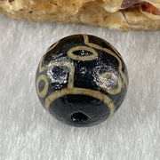 Natural Powerful Tibetan Old Oily Agate 9 Eyes Dzi Bead Heavenly Master (Tian Zhu) 九眼天诛 1.42g 10.0 by 10.3mm - Huangs Jadeite and Jewelry Pte Ltd