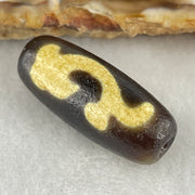 Natural Powerful Tibetan Old Oily Agate Green Tara Dzi Bead Heavenly Master (Tian Zhu) 绿度母天珠 5.76g 27.8 by 11.6mm - Huangs Jadeite and Jewelry Pte Ltd