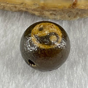 Natural Powerful Tibetan Old Oily Agate Yin Yang Bead Heavenly Master (Tian Zhu) 1.44g 10.0 by 10.3mm - Huangs Jadeite and Jewelry Pte Ltd