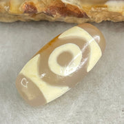 Natural Powerful Tibetan Old Oily Agate 3 Eyes Dzi Bead Heavenly Master (Tian Zhu) 三眼天诛 2.73g 19.7 by 9.9mm - Huangs Jadeite and Jewelry Pte Ltd