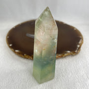 Natural Green and Orange Fluorite Quartz Tower Display 164.54g 96.5 by 35.9 by 30.5mm - Huangs Jadeite and Jewelry Pte Ltd
